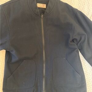 Filson Mackinaw Wool/Jacket Liner Size Large. Dark Gray/Black